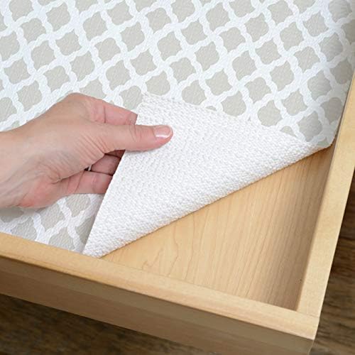 Con-Tact Brand Grip Prints Shelf Liner, Durable and Non-Adhesive Liners, Non-Slip Drawer and Cabinet Liner, 18" x 4', Talisman Pale Gray, Pack of 1 Roll - Image 3