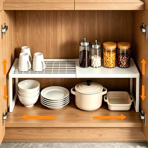 Cabinet Shelf, 1 Pack Stackable Shelf for Kitchen Storage by HOFUSUSER