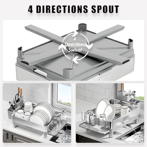Dish Drying Rack, 304 Stainless Steel Dish Racks for Kitchen Counter - Image 3