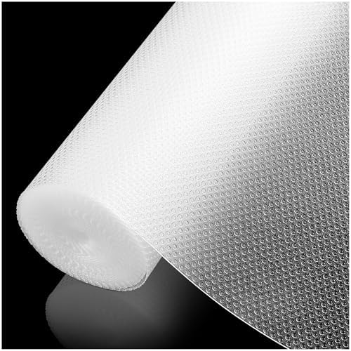 100% EVA Shelf Liner Waterproof Non Adhesive, 10" x 240", Clear by ALIUNI