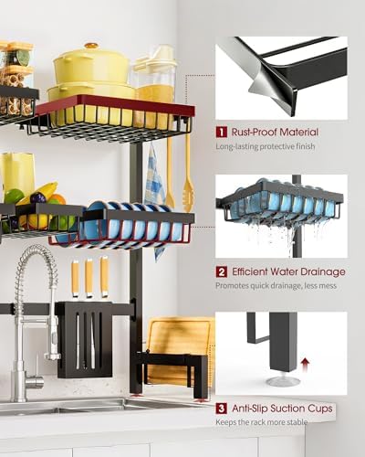Sakugi Dish Drying Rack Over The Sink, Dish Drainer for Kitchen Counter - Image 2