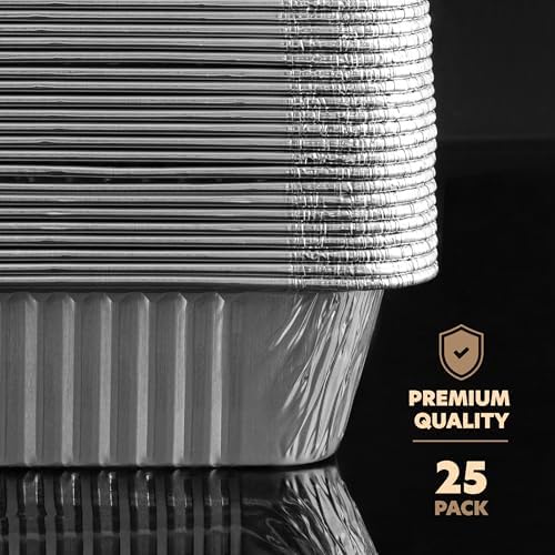 PLASTICPRO 25 Pack Aluminum Pans 12.5'' x 9" Disposable Pans with Covers Heavy Duty 4 lb Foil Pans for Baking and Cooking - Image 7
