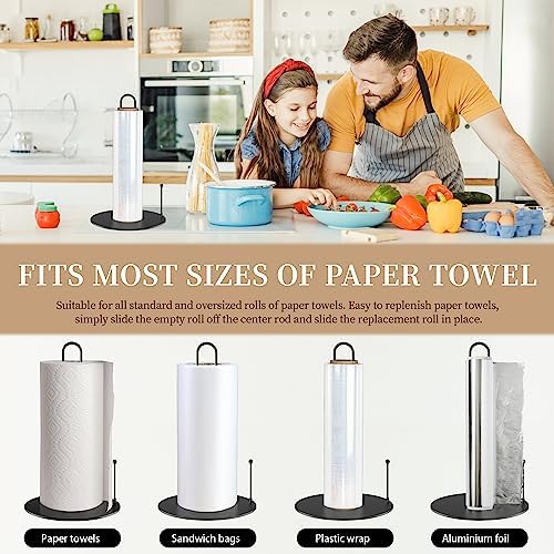 Paper Towel Holder 10Pack Bulk Black Stand Countertop for Kitchen - Image 6