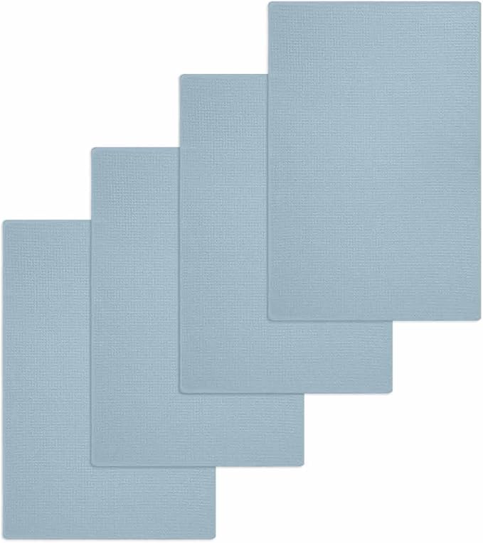 Blue Dish Towels Set,Waffle Weave Kitchen Towels Microfiber Towels Cleaning, Winter Sky Blue Modern Abstract Minimalist Solid Pure Pastoral Absorbent Dish Drying Towels Hand Towels 4-Pc 15.7x23.6In by Unknown