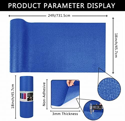 Foam Toolbox Liner Drawer Liner, Non-Slip Shelf Liners 18" W x 288" L Blue - Image 2