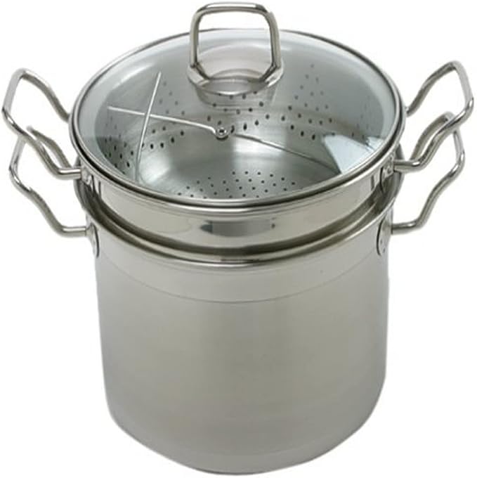 Norpro 8-Quart Krona Stainless Steel Steamer Cooker, 4 Piece Set by Unknown