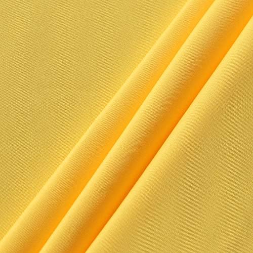 sancua Round Tablecloth, 108 Inch, Yellow - Image 6