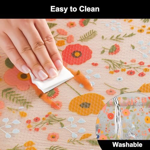 Cooyes Shelf Liner – Premium Non-Adhesive Cabinet & Drawer Liner for Kitchen – Waterproof Shelf Paper with Modern Pattern – Durable EVA Cabinet Mat – Easy to Cut (17.5" W x 78.7" L) - Image 6