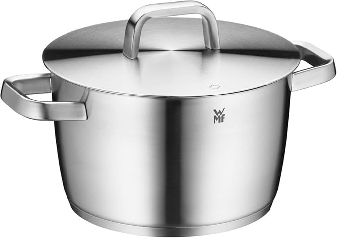 WMF Iconic Induction 2-Piece Saucepan Set with Metal Lid, Polished Cromargan Stainless Steel, Induction Pots Set, Uncoated - Image 3