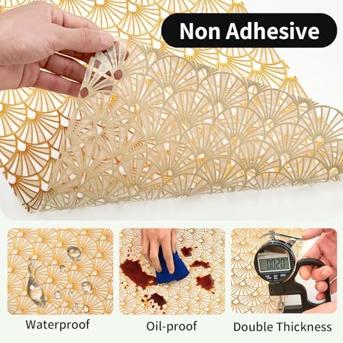 3D Drawer and Shelf Liner for Kitchen Cabinet: 12 in X 20 Ft Shelf Paper - Image 2