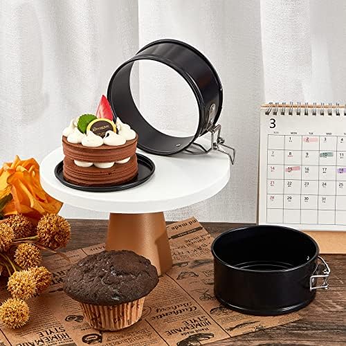 Sunnyray 25 Pcs 4 Inch Springform Pans Mini Cheesecake, Black | Removable Bottom Leakproof, Ideal for Cheesecakes Pizza Quiche Tarts, Nonstick Spring Form Baking Easy Release Round Molds - Image 5
