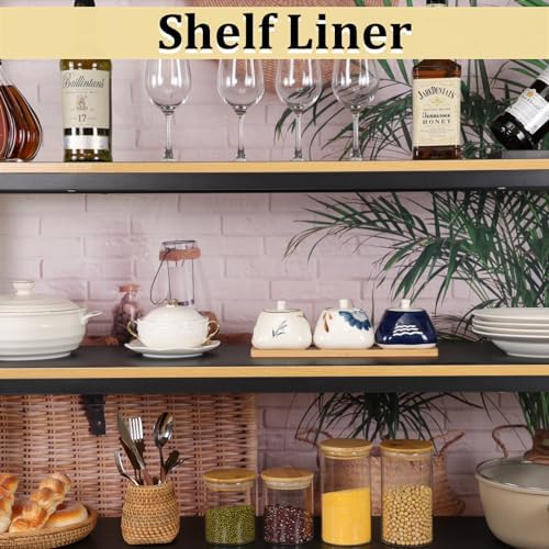Shelf Liners 13 inch x 20 ft Kitchen Cabinets Liner Non-Stick Drawer Liners Drawer Mats EVA Protector Shelving Cupboard Lining (Black, 13 inch x 20 ft) - Image 4