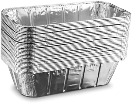 5 lb Disposable Aluminum Loaf Pans | Heavy Duty Foil Baking Containers With Aluminum Lids | Rectangular Bread Cake Mini Bakeware Recyclable Oven Safe for Cooking Catering | 20 Count - Image 4