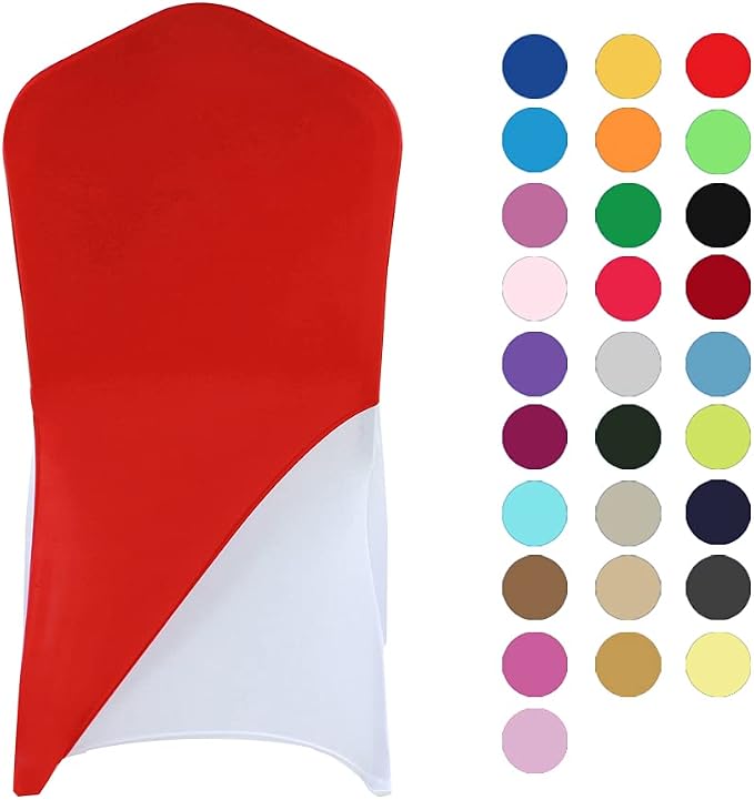 Red Chair Cap Covers Sashes Bands/Hood/Hat Elegant for Wedding Party Event Decor Red(10 pcs) - Image 2