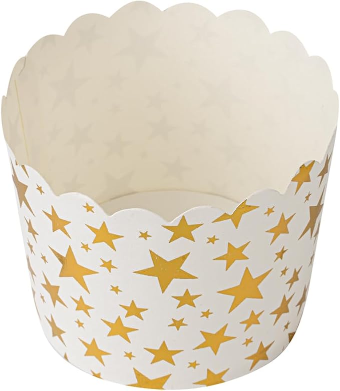 Restaurantware 4.5 oz White Paper Scalloped Baking Cup, 50 Pack - Image 8