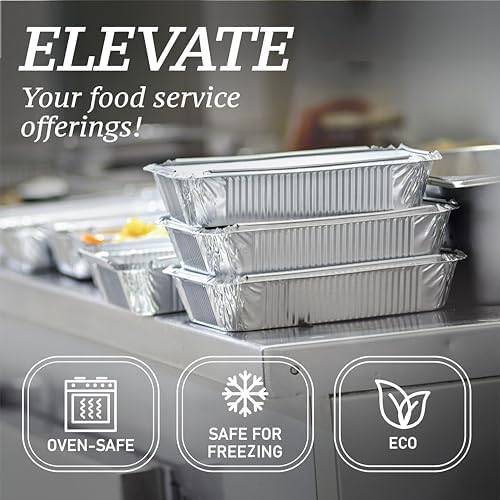 55 Pack - Aluminum Pan/Containers with Lids/Foil Containers/Aluminum Pans with Lids/Take Out Containers/Disposable Pans/Aluminum Foil Food Containers/Freezer Meals containers (2.25 LB) - Image 3