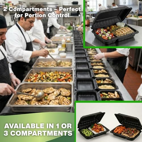 Front Lock MFPP Hinged Food Containers, Disposable Takeout Boxes - Image 2