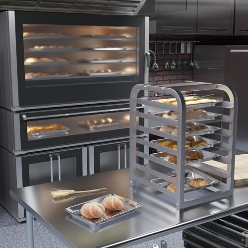 Pack of 12 | 10 in. x 13 in. Quarter Size Aluminum Bun. / Sheet Pan | Ideal for baking, roasting, cooling, prepping, or storing - a must-have in restaurants, bakeries, and busy kitchens. - Image 4