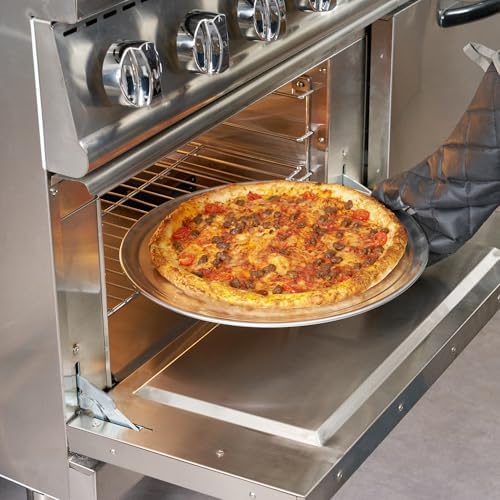 Restaurantware 17 Inch Aluminum Pizza Pan 36 Count Wide Rim Silver Pizza Pan, Heat Conductive Round Pizza Tray, Lightweight Corrosion-Resistant Serving Tray For Restaurant Or Home Use - Image 5