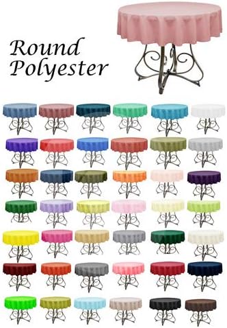 Round 72-Inch Polyester Tablecloth - Available in Over 45 Colors, Ideal for Restaurants and Versatile Event Overlays Choose from Classic White, Elegant Black, and More! (Beige) - Image 3