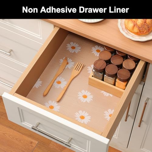 Cooyes Shelf Liner – Premium Non-Adhesive Cabinet & Drawer Liner for Kitchen – Waterproof Shelf Paper with Modern Pattern – Durable EVA Cabinet Mat – Easy to Cut (17.5" W x 197" L) - Image 5