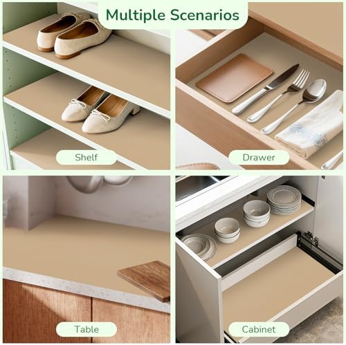 Drawer and Shelf Liners for Kitchen Beige 17.5In x 10FT - Image 6