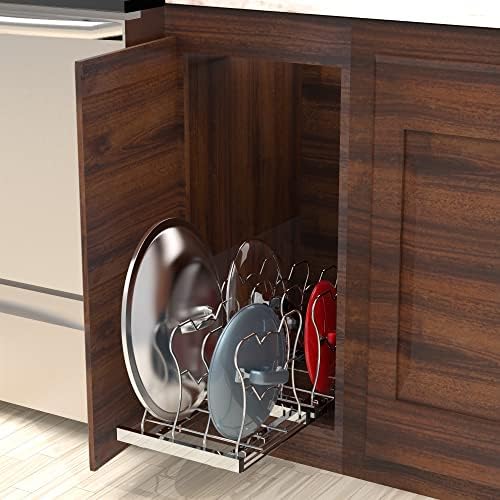 Simple Houseware Under Cabinet Pull Out Sliding Shelf Organizer, Chrome - Image 6