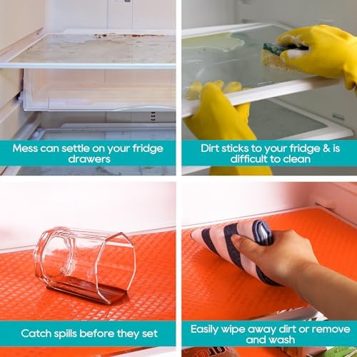 Shelf Liners for Kitchen Cabinets, Drawer, Fridge Liner Red 11.8"× 393.7" - Image 6