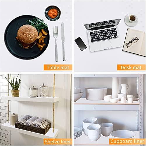 Kitchen Shelf Liner Drawer Liners, Non-Adhesive EVA Cabinet Liners, White - Image 6