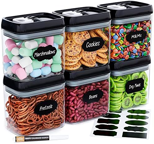 Chef's Path - Airtight Storage Boxes Set - 10 Labels and Markers - Kitchen and Pantry Storage - BPA Free - Plastic Storage Boxes with Upgraded Lids (6 Pieces - 1.5L) by ChefsPath