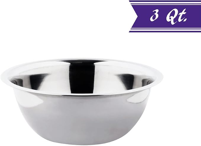 Betolla 3 Quart Stainless Steel Mixing Bowl – Medium Weight Flat Base Prep Bowl with Polished Mirror Finish for Baking, Cooking & Food Prep - Image 8