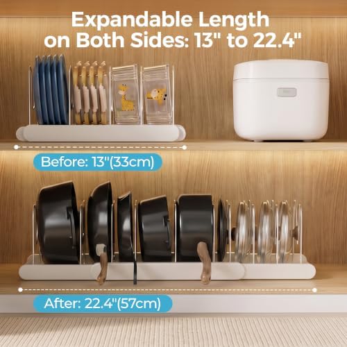 ORDORA 1 Pack Expandable Pots and Pans Organizer for Food Storage Container - Image 2