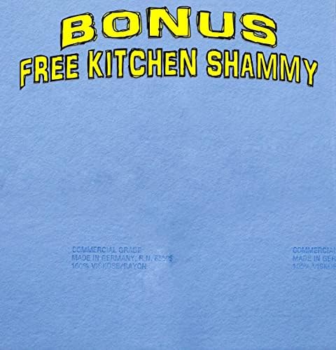The Original Quality German Shammy Wholesaler Since 1983, 6 PK Royal Blue XL 20x28 inch, Authentic 260 Gram Chamois Cloths, Super Absorbent Chamois Towels for car, pet, Kitchen, Bonus Kitchen Shammy! - Image 3