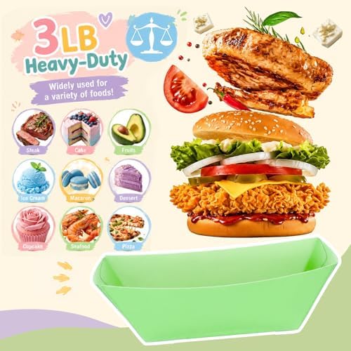 Uiifan 300 Pcs Paper Food Boats Disposable Paper Food Tray,Pastel Color - Image 5