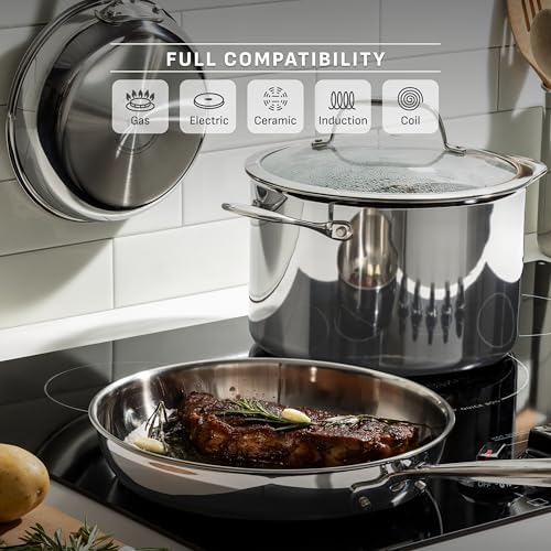 T-Fal Pro Tri-Ply Stainless Steel 8 in Frying Pan, Induction Skillet - Image 5