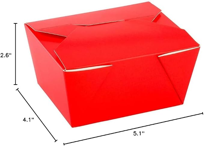 Restaurantware Bio Tek 30 Ounce Take Out Boxes 200 To Go Lunch Boxes - Tab-Lock Closure Heat-Tolerant Red Paper Disposable Lunch Boxes Greaseproof For Hot And Cold Foods - Image 16