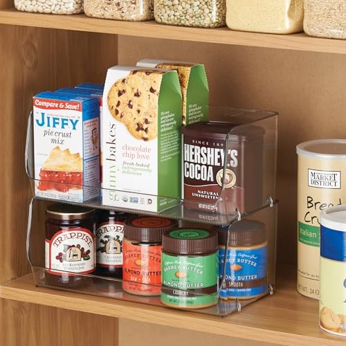 iDesign Stackable Open-Front Storage Bins, Set of 6, Clear - Image 3