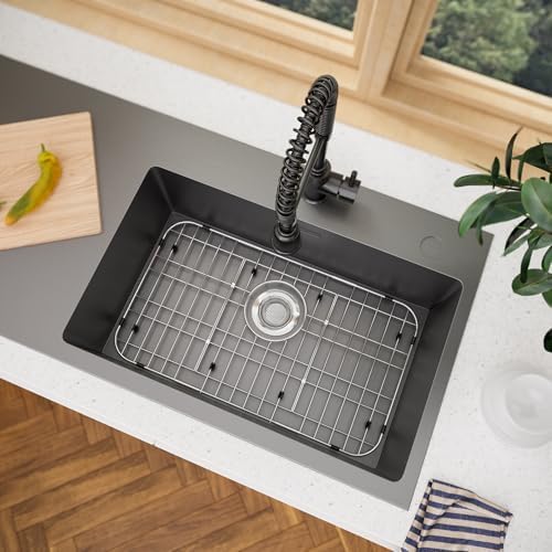 Kitchen Sink Grid, Stainless Steel Sink Protectors Grate for Bottom of Kitchen Sinks, 23" x 13" with Rear Drain 2" Curve Corner for Single Bowl Sinks - Image 2