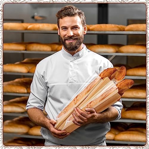 Thenshop 200 Pcs Long Baguette Bag French Bread Bags, 6.5 x 2 x 18 Inch | Paper Bread Bags with Window, Brown Kraft Bread Bags, for Homemade Bread Biscuits Loaf Storage Sacks Packaging - Image 6
