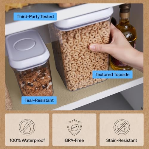 GORILLA GRIP Shelf Liner, Kitchen Drawer Protector, 20x240 Beige - Image 5