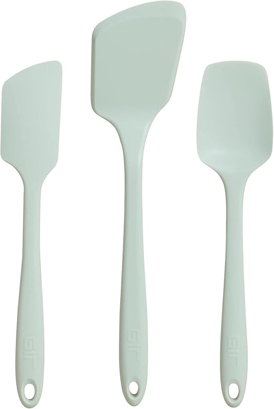 GIR: Get It Right 3-Piece Ultimate Silicone Kitchen Utensils Set - Spatula, Flip & Spoonula - Non toxic Cooking Utensils for Nonstick Cookware, Cooking and Baking - Mint by GIRGetItRight