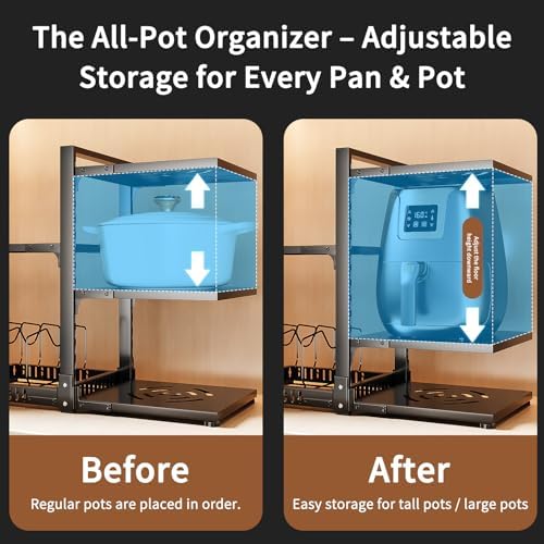 PureBox 5 Tier Pot Rack Pans Organizer Adjustable 8 Pots Kitchen Storage - Image 5