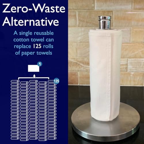Reusable Paper Towels/G.O.T.S. Certified Organic Cotton/Made in USA/Microfiber Alternative/Machine Washable/Absorbent/Durable/Quality Hemmed Edges/Sustainable Kitchen (12 Pack) - Image 5