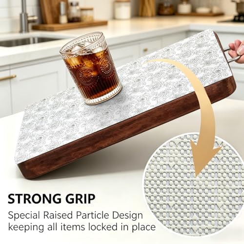 Coavas Shelf and Cabinet Liner, Easy Cut Protective (Floral, 12 in x 30 ft) - Image 3