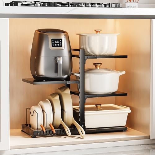 PureBox 5 Tier Pot Rack Pans Organizer Adjustable 8 Pots Kitchen Storage by Unknown