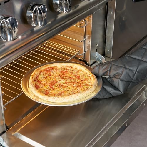 Restaurantware 13 Inch Aluminum Pizza Pan 1 Count Wide Rim Silver Pizza Pan, Heat Conductive Round Pizza Tray, Lightweight Corrosion-Resistant Serving Tray For Restaurant Or Home Use - Image 5