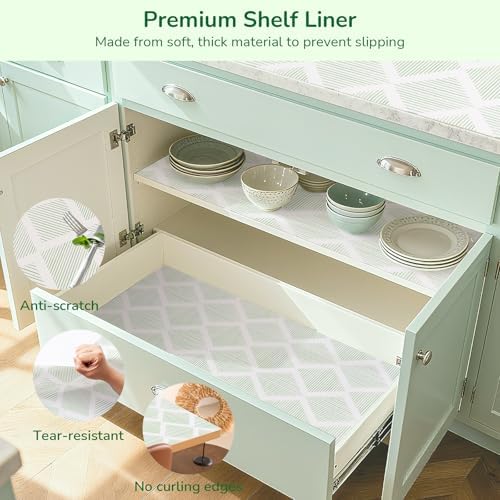 Green Drawer and Shelf Liner for Kitchen Non-Adhesive 11.8In x 20FT - Image 5