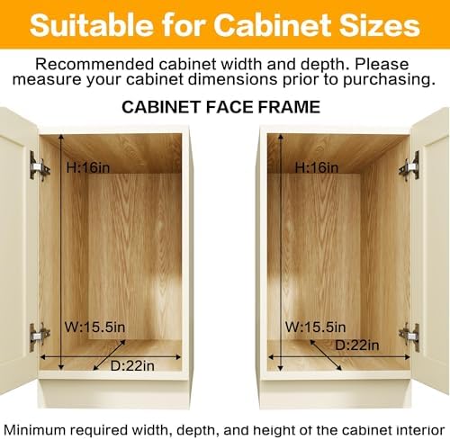 2-Tier Kitchen Cabinet Pull Out Shelf and Drawer Organizer Slide Out Pantry Storaqe Basket in Multiple Sizes (14" W x 21" D) - Image 4