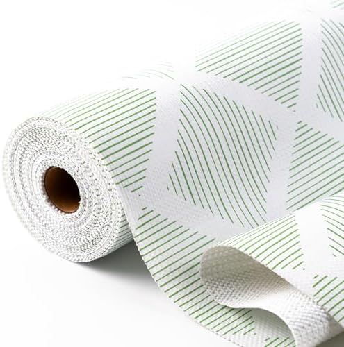 Green Drawer and Shelf Liner for Kitchen Non-Adhesive 11.8In x 20FT by Insigoo