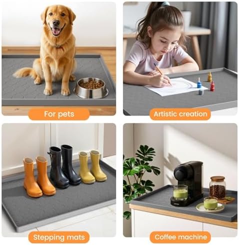 Jin&Bao Under Sink Mat 28" x 19" Waterproof Silicone Cabinet Kitchen Liner - Image 7